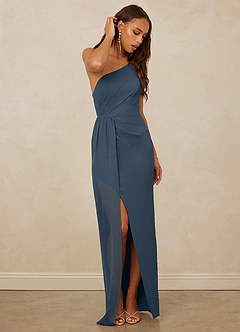 Christian Siriano Bridal for Azazie 1003 Bridesmaid Dresses Neptune Sheath One Shoulder Chiffon Dress image3