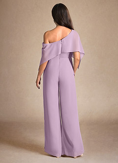 Azazie Halima Mother of the Bride Dresses Wisteria Jumpsuit/Pantsuit Side Slit Chiffon Dress image3