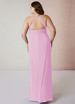 Azazie Becca Abiti da Damigella Abito Tubino in Chiffon con Scollo a V Rosa Confetto image8