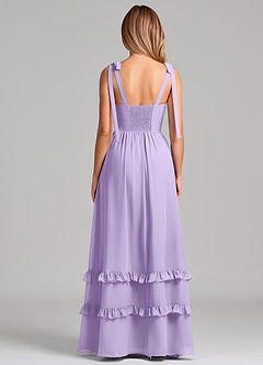 Azazie Anastacia Bridesmaid Dresses Lilac A-Line Sweetheart Neckline Chiffon Dress image2