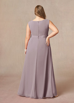 Azazie Bettina Mother of the Bride Dresses Dusk A-Line Lace Chiffon Dress image2