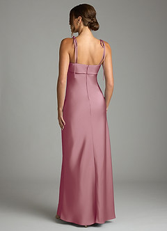 Azazie Ellia Bridesmaid Dresses Vintage Mauve Sheath Bow Stretch Satin Dress image5