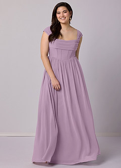 Barbie ♥ Azazie Bridesmaid Dresses Wisteria A-Line Corset Chiffon Dress image12
