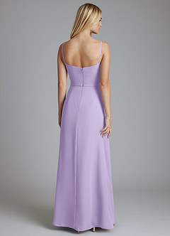 Azazie Celaena Final Sale Lilac A-Line Pleated Chiffon Dress image4