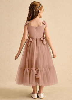 Azazie Jaci Sukienki dla dziewczynek sypiących kwiaty Linia A Pasek spaghetti Szyfon Długość kostki Sukienka image5