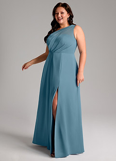 Azazie Phaedra Bridesmaid Dresses Bermuda A-Line One Shoulder Chiffon Dress image14