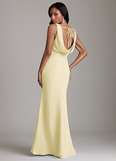 Azazie Linelle Essayer des robes à la maison Robe Sirène en Mousseline de soie Plissée Bourgogne image2