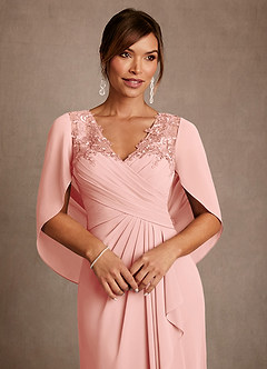 Azazie Santa Clara Klänningar till brudens mor Klä A-Line i Spets Rosett image5