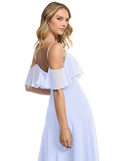 Azazie Jean Bridesmaid Dresses Lavender A-Line Chiffon Convertible Dress image7