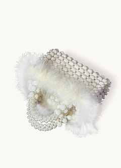 front Feather Pearl Handbag