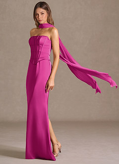 Vestido Rosa Caliente Largo Berthe image4