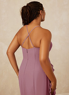 Christian Siriano Bridal for Azazie 1006 Bridesmaid Dresses Vintage Mauve Mermaid Ruched Chiffon Dress image16