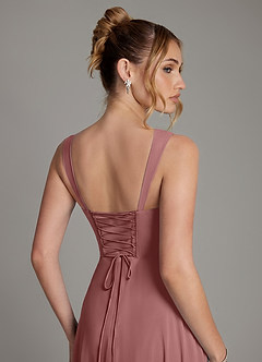 Azazie Agustina Bridesmaid Dresses Desert Rose Mermaid Corset Chiffon Dress image2