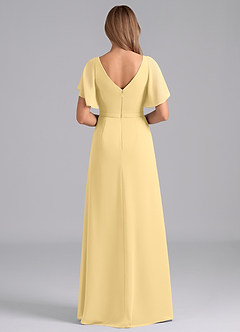 Azazie Ambrosia Bridesmaid Dresses Butter A-Line Pleated Chiffon Dress image6