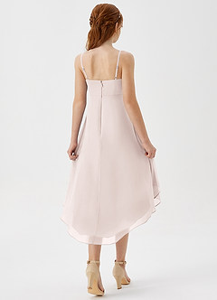 Azazie Mariam Junior Vestido de Pétalo De Rosa de Gasa de Corte En A con Plisado image6