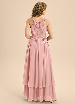 Azazie Elliora Junior Rosette A-Line Pleated Chiffon Dress image2