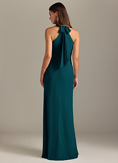 Azazie Doretta Bridesmaid Dresses Pine Mermaid Pleated Chiffon Dress image8