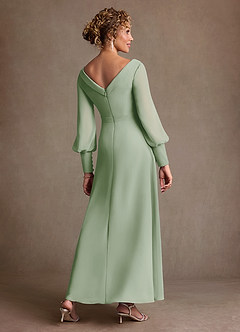 Azazie Paterson Suknie dla Matki Panny Młodej Linia A Pofałdowany Szyfon Długość kostki Sukienka image2