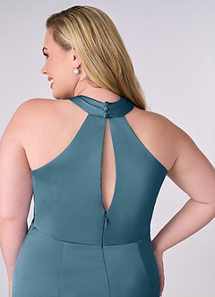 Barbie ♥ Azazie Bridesmaid Dresses Bermuda Sheath Stretch Satin Dress image11