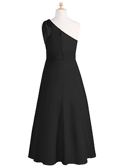 Azazie Cleo Black A-Line Pleated Chiffon Dress image7