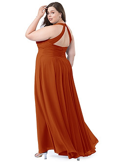 Azazie Claudia Bridesmaid Dresses Paprika A-Line Sweetheart Neckline Chiffon Dress image15