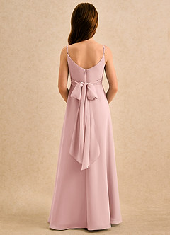 Azazie Hollie Girls Formal Final Sale Dusty Sage A-Line Sweetheart Neckline Chiffon Dress image2