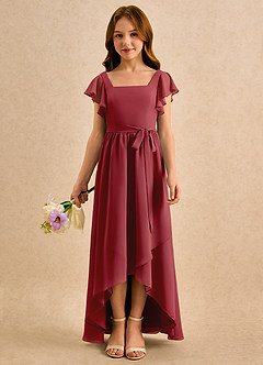 Azazie Milly Girls Formal Flower Girl Klänningar Klä A-Line i Chiffong Plisserad image3
