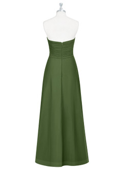 Azazie Arabella Allure Bridesmaid Dresses Olive A-Line Sweetheart Neckline Chiffon Convertible Dress image9