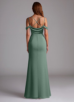 Azazie Callan Bridesmaid Dresses Eucalyptus Mermaid Pleated Chiffon Convertible Dress image2