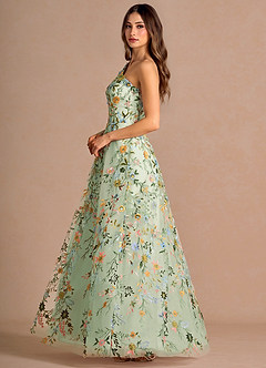 Maribel Light Green Maxi Dress image5