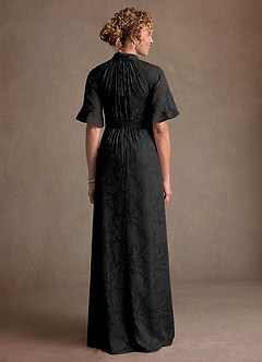 Azazie Hypatia Klänningar till brudens mor Klä Tubklänning i Blommig Utbrändhet Plisserad Svart image3