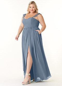 Azazie Metz Bridesmaid Dresses Twilight A-Line Sweetheart Ruched Chiffon Dress image9