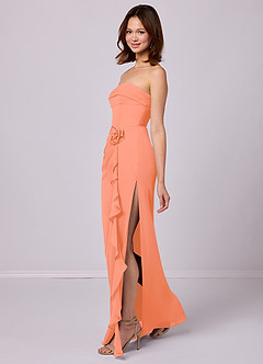 Barbie ♥ Azazie Bridesmaid Dresses Sunset Sheath Strapless Chiffon Convertible Dress image2