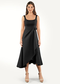 Sabina Black Tie Midi Dress image4