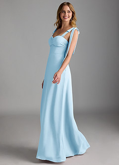 Azazie Lizet Bridesmaid Dresses Sky Blue A-Line Sweetheart Neckline Chiffon Dress image4