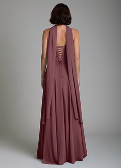 Azazie Ira Suknie dla druhen Litera A Gorset Szyfon Do ziemi Sukienka image4