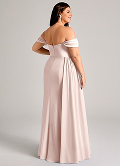 Azazie Amyra Bridesmaid Dresses Rose Petal Sheath Off the Shoulder Chiffon Convertible Dress image14