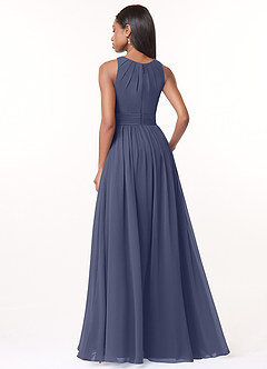 Azazie Harper Bridesmaid Dresses Stormy A-Line Pleated Chiffon Dress image2
