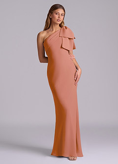 Azazie Yuanna Bridesmaid Dresses MAI TAI Mermaid One Shoulder Chiffon Dress image3
