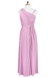 Azazie Brooke Junior Robe Trapèze en Maille Plissée Rose Bonbon image5