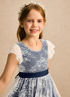 Azazie Maisie Flower Girl Klänningar Klänning A-linje i Spets image7