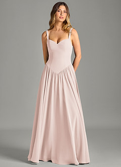 Azazie Evadina Suknie dla druhen Linia A Gorset Szyfon Do ziemi Sukienka image5