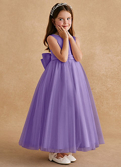 Azazie Cookie Flower Girl Dresses Tahiti A-Line Bow Tulle Dress image3