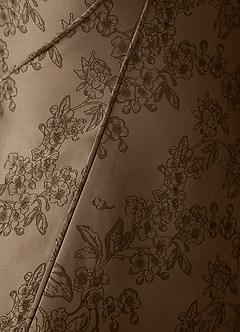 Sagepren Coffee Brown Jacquard Corset Prom Dress image5
