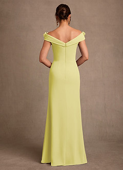 Azazie Jettie Abiti per la Madre della Sposa Abito Tubino in Chiffon Plissettato Sorbetto Al Limone image3