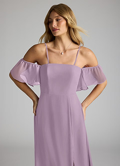 Azazie Sue Bridesmaid Dresses Wisteria A-Line Off the Shoulder Chiffon Convertible Dress image2