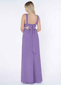 Azazie Christiana Bridesmaid Dresses Tahiti A-Line V-Neck Pleated Chiffon Dress image3