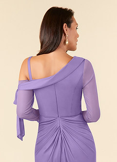 Azazie Marna Mother of the Bride Dresses Tahiti Sheath One Shoulder Mesh Dress image5
