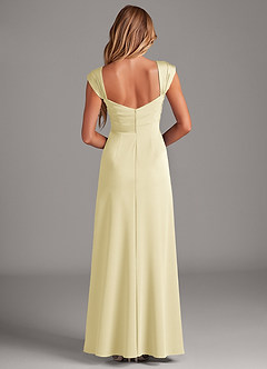 Azazie Laila Bridesmaid Dresses Lemon Sorbet A-Line Sweetheart Neckline Stretch Satin Dress image2