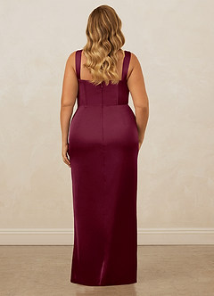 Christian Siriano Bridal for Azazie 1017 Bridesmaid Dresses Mulberry Sheath Sweetheart Neckline Stretch Satin Dress image11
